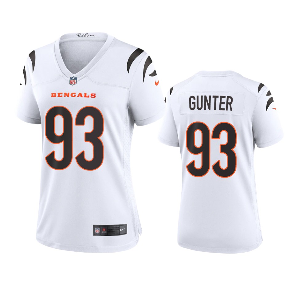 women jeffrey gunter bengals game white jersey