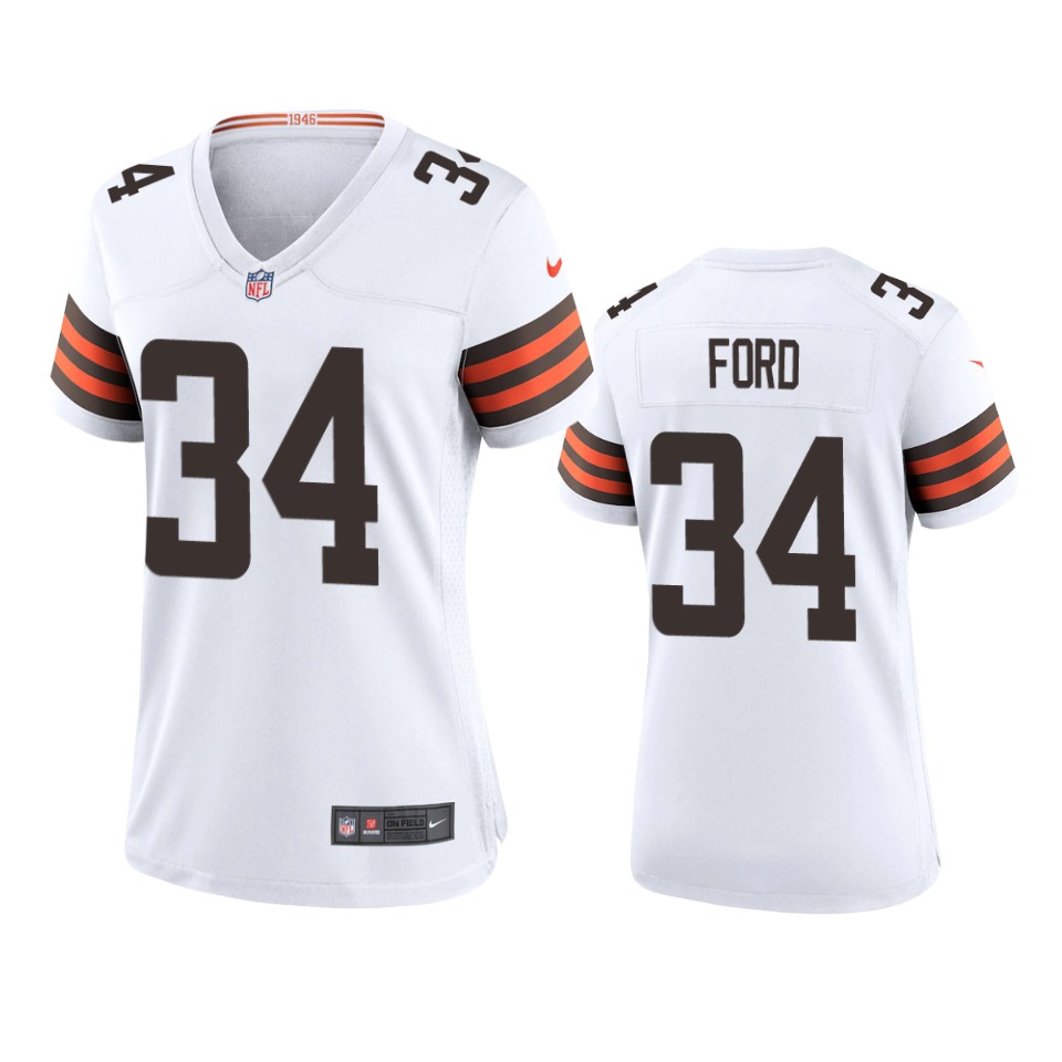 women jerome ford browns game white jersey