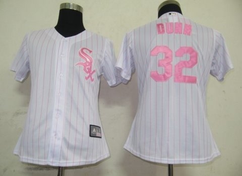 women jerseys chicago white sox 32 dunn white(pink
