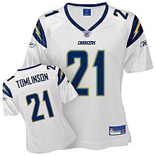 women jerseys san diego charger 21 l.tomlinson white jerseys