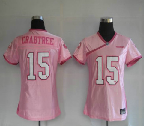 women jerseys san francisco 49ers 15 crabtree pink