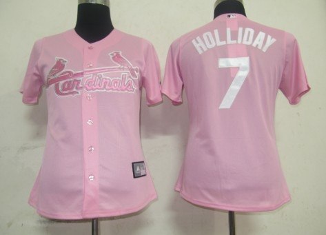women jerseys st.louis cardinals 7 holliday pink