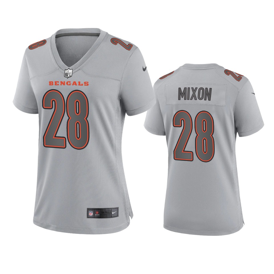 women joe mixon bengals atmosphere fashion game gray jersey