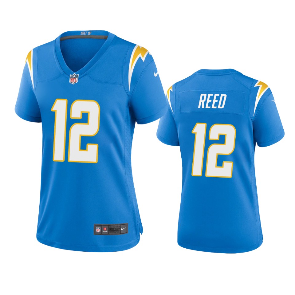women joe reed chargers powder blue game jersey