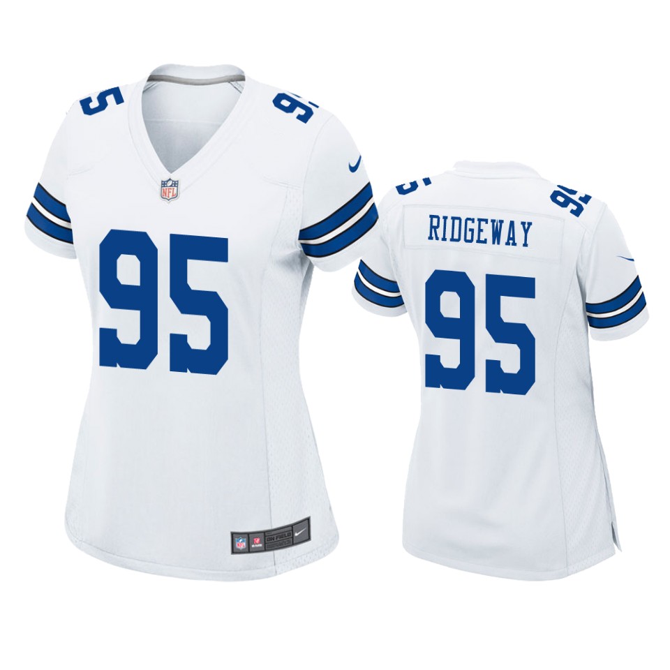 women john ridgeway cowboys game white jersey