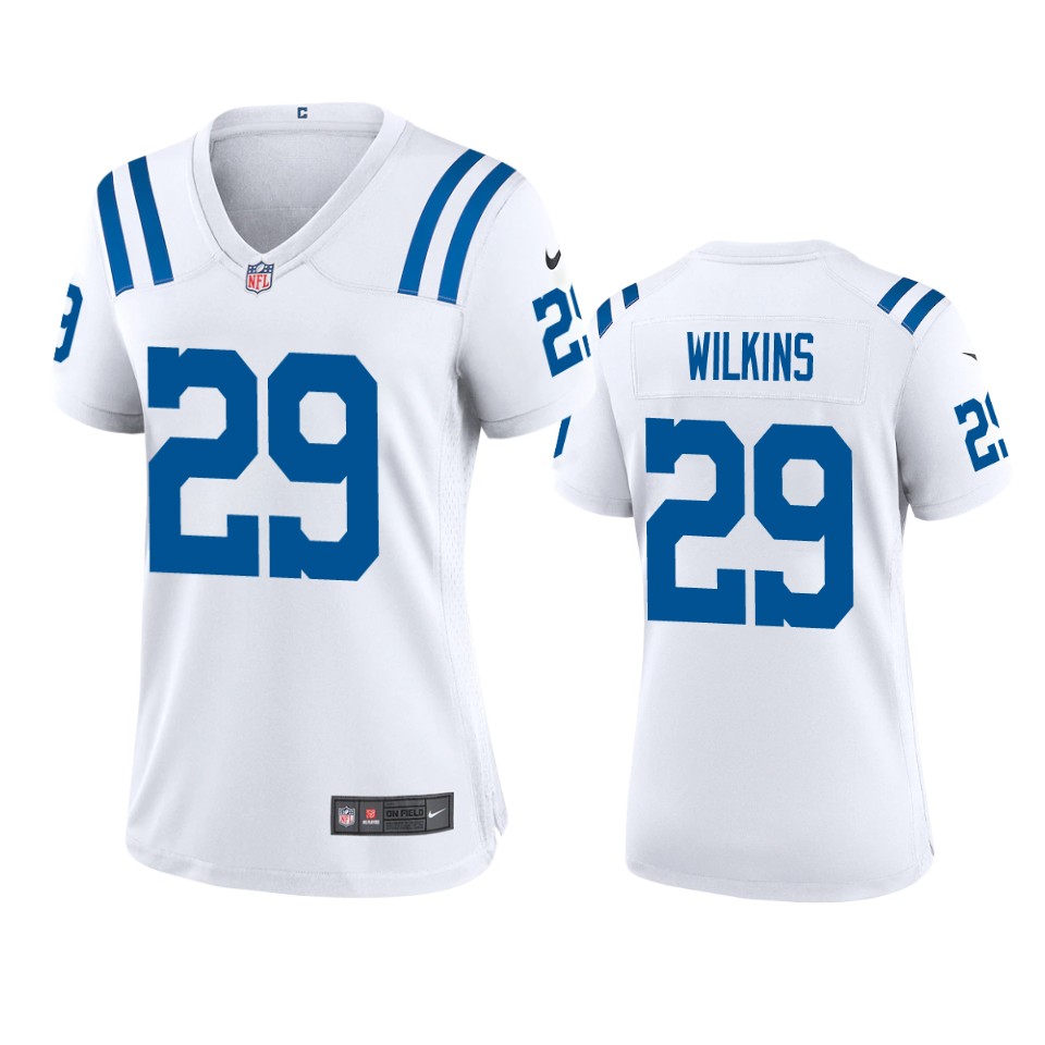 women jordan wilkins colts game white jersey