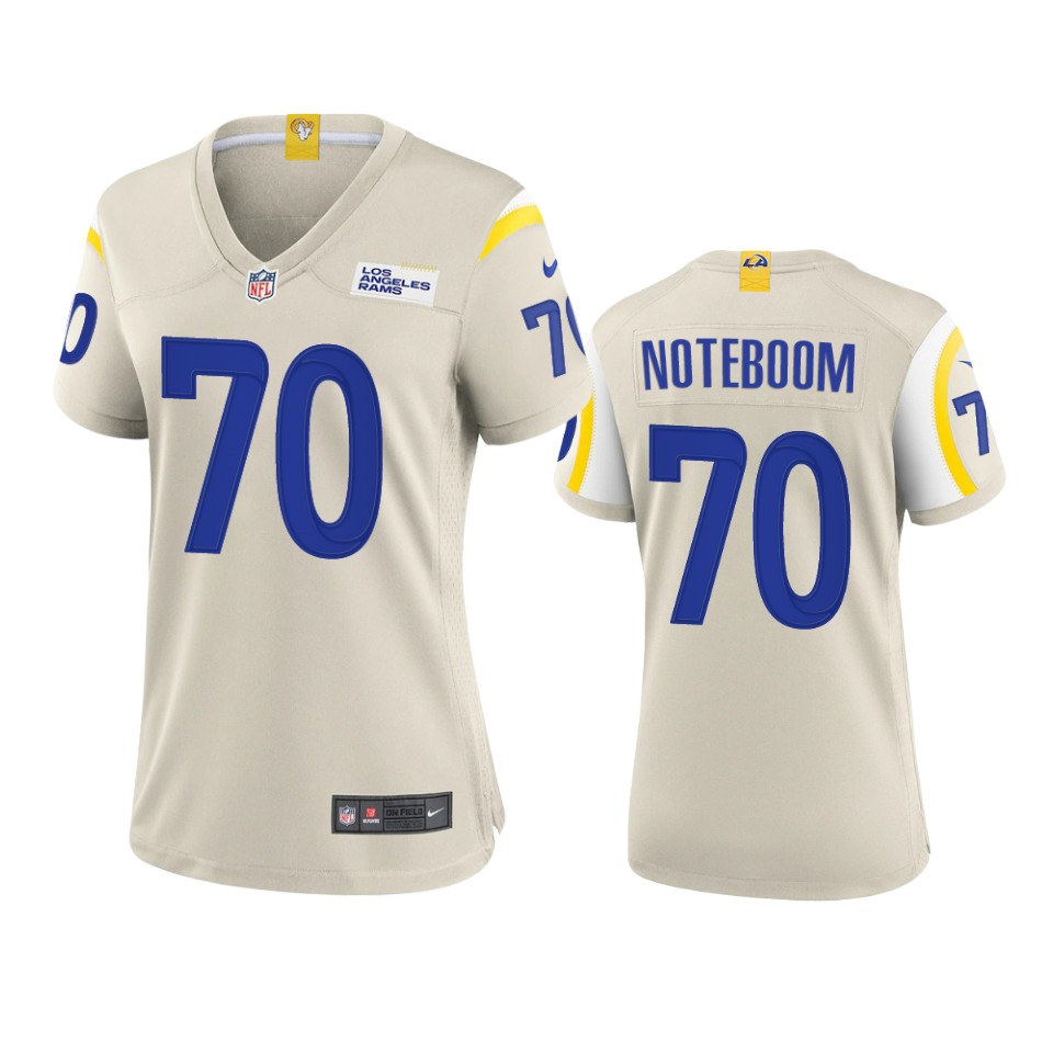 women joseph noteboom rams game bone jersey