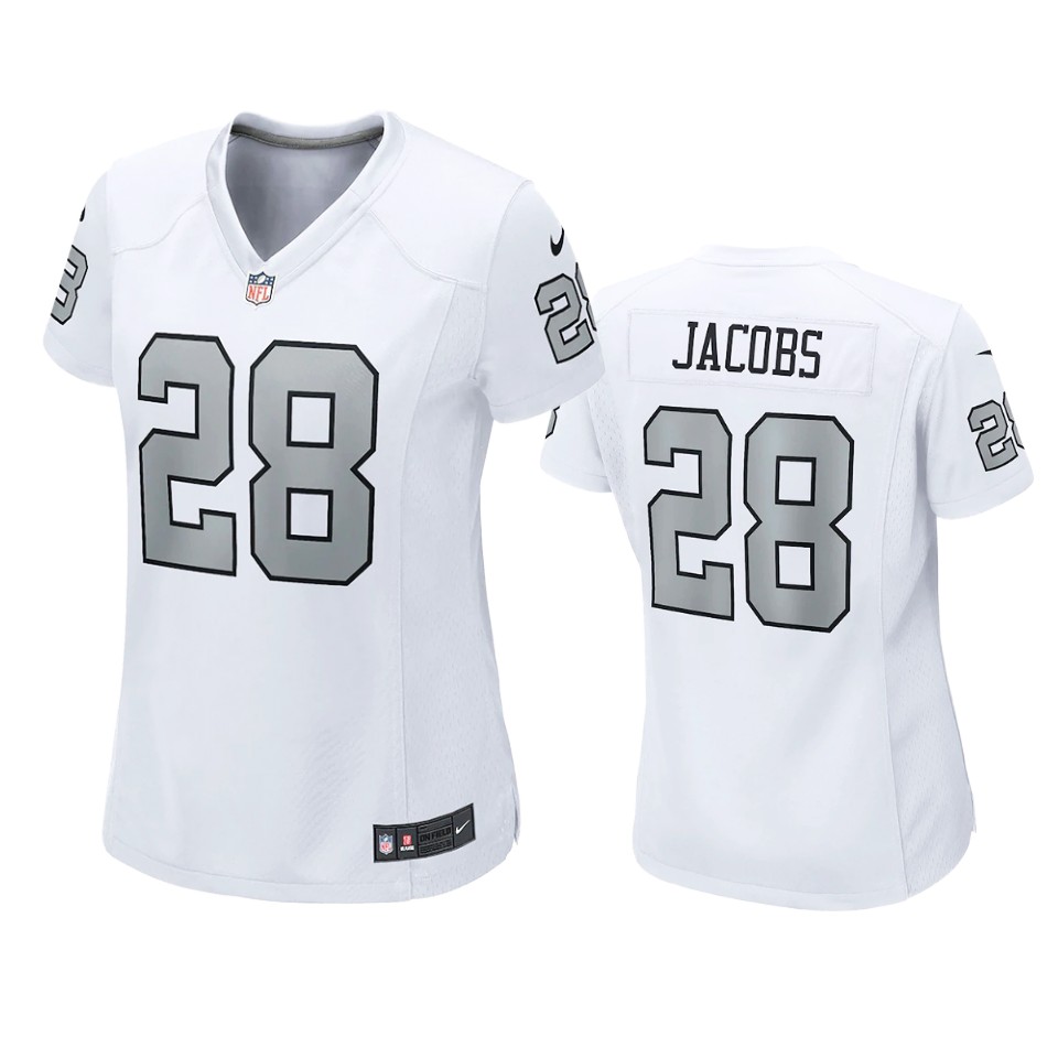 women josh jacobs raiders white game jersey