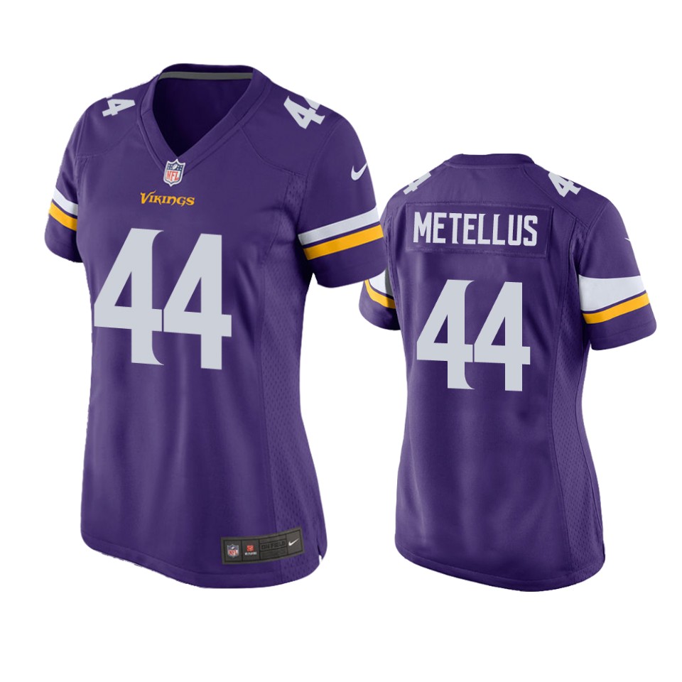 women josh metellus vikings purple game jersey