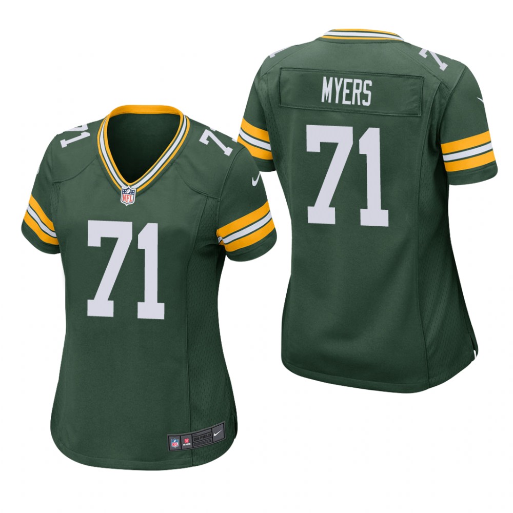 women josh myers packers green game jersey