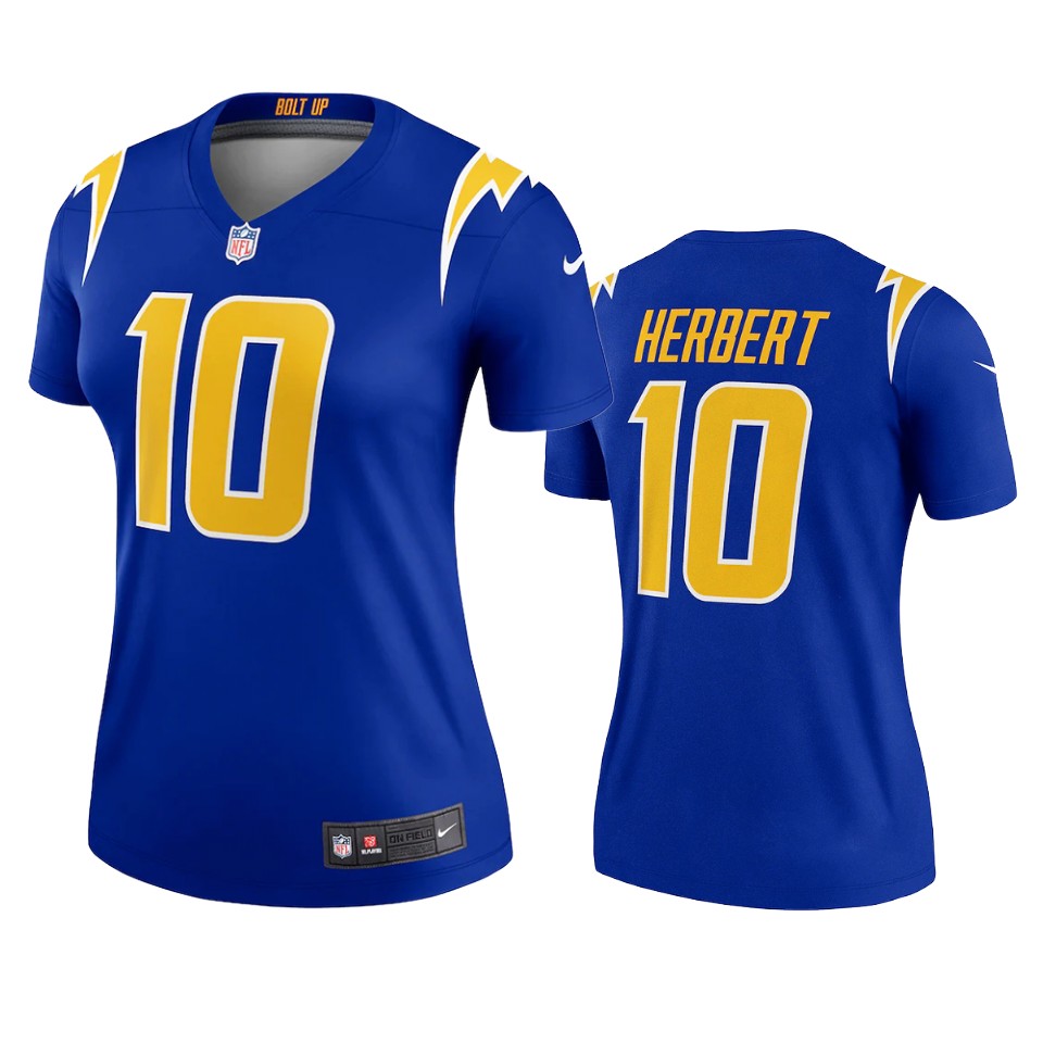 women justin herbert chargers royal legend jersey