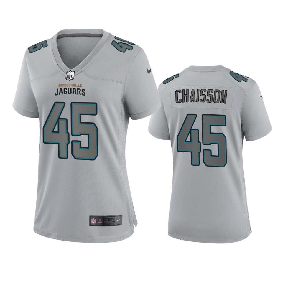 women k'lavon chaisson jaguars gray atmosphere fashion game jersey