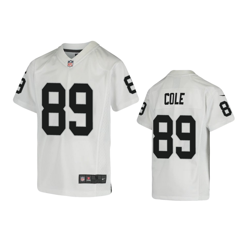 women keelan cole raiders game white jersey 0a