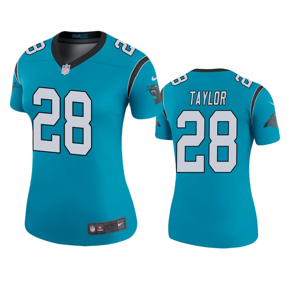 women keith taylor panthers blue color rush legend jersey
