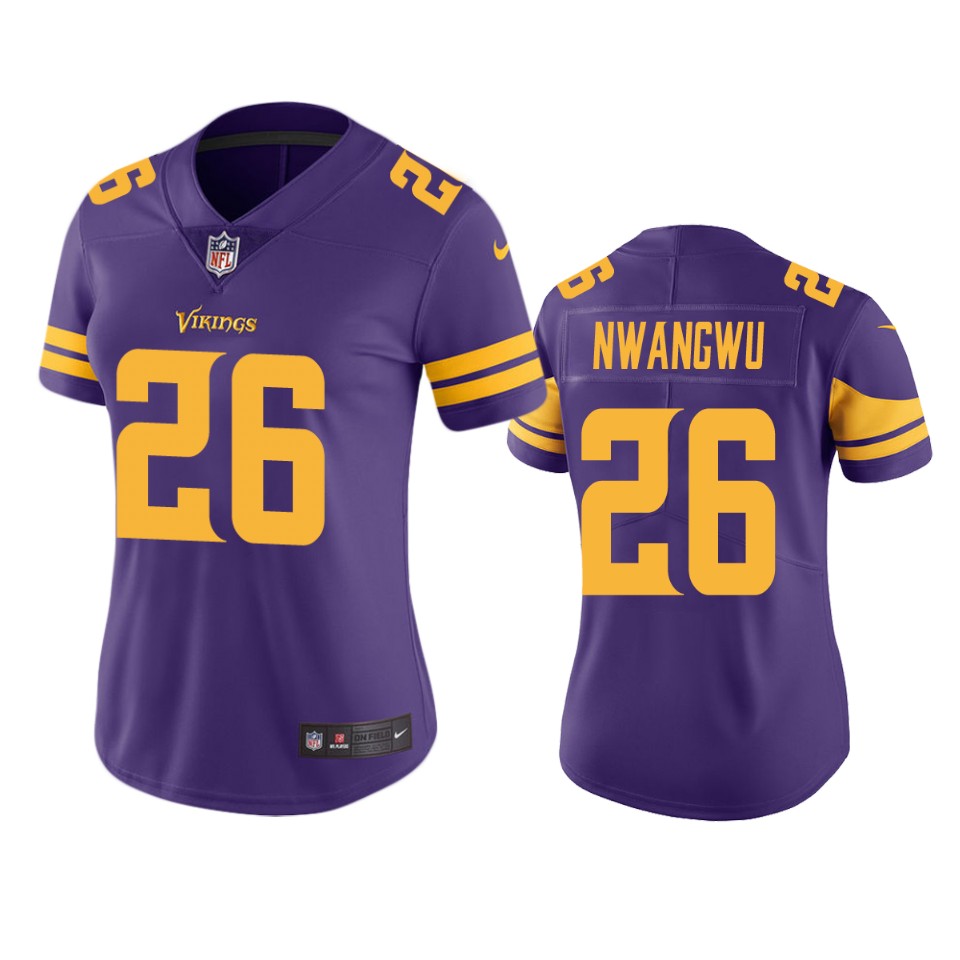women kene nwangwu vikings purple color rush limited jersey