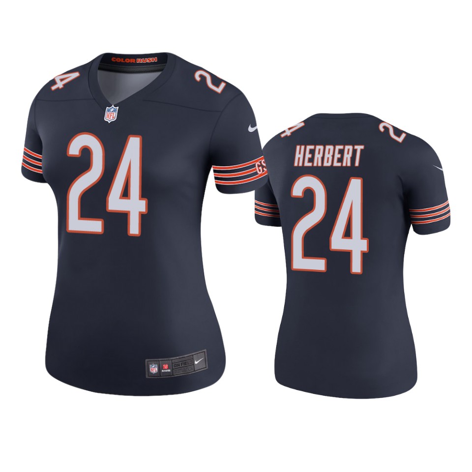 women khalil herbert bears navy color rush legend jersey