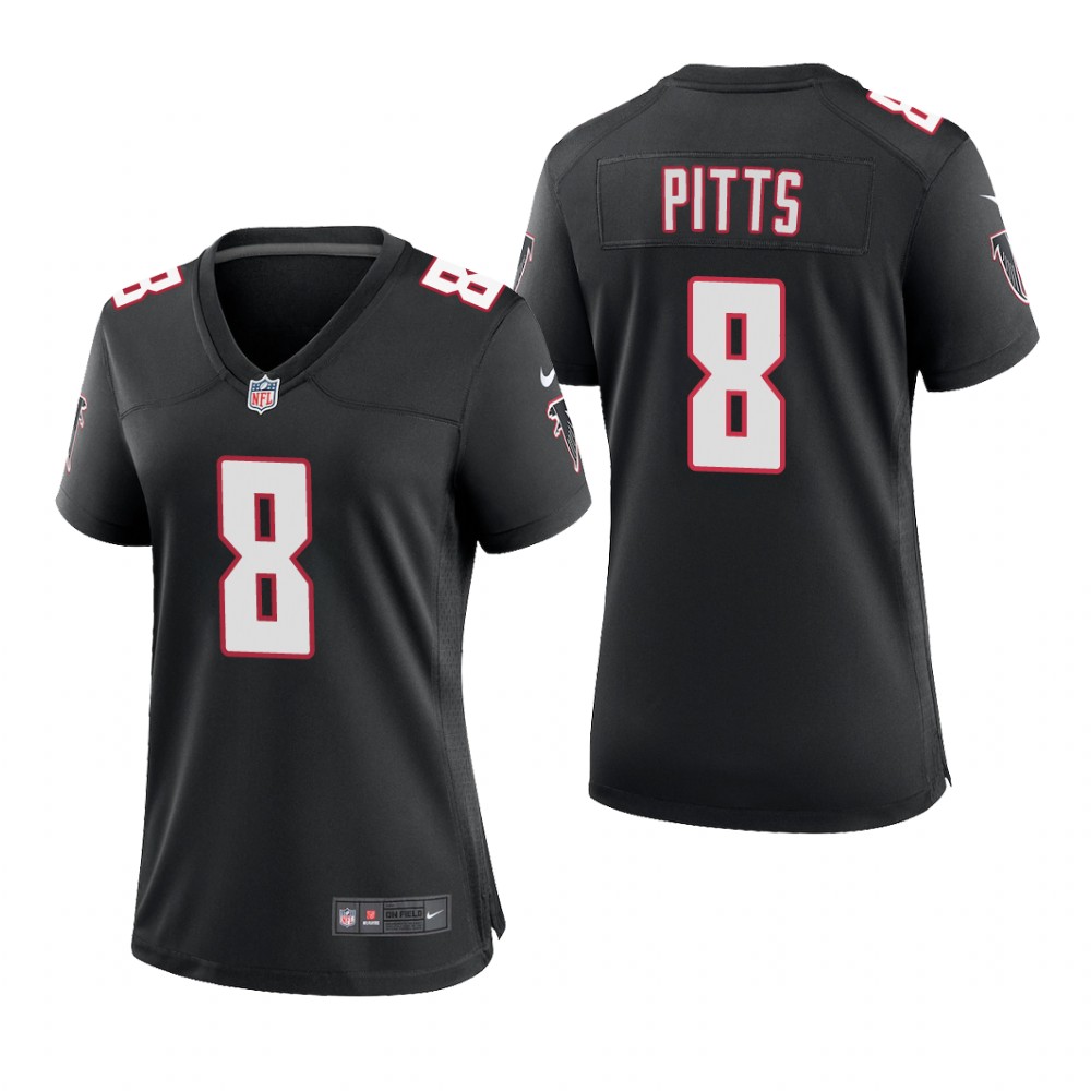 women-kyle-pitts-falcons-black-throwback-game-jersey