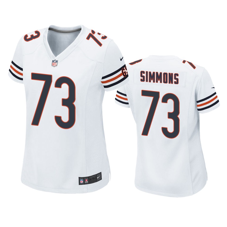 women lachavious simmons bears white game jersey