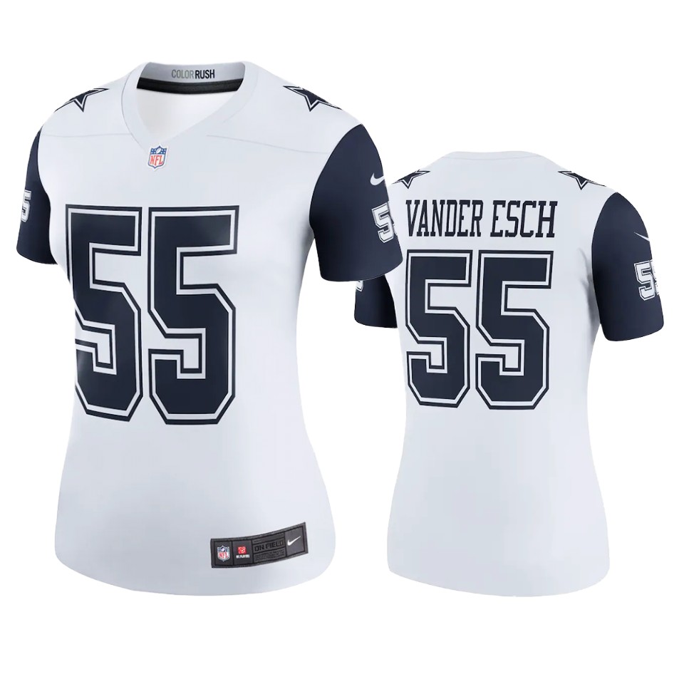 women leighton vander esch cowboys white color rush legend jersey