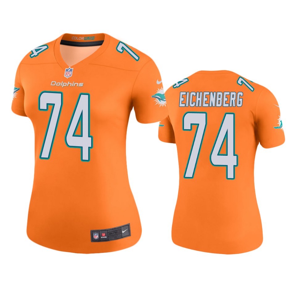 women liam eichenberg dolphins orange color rush legend jersey