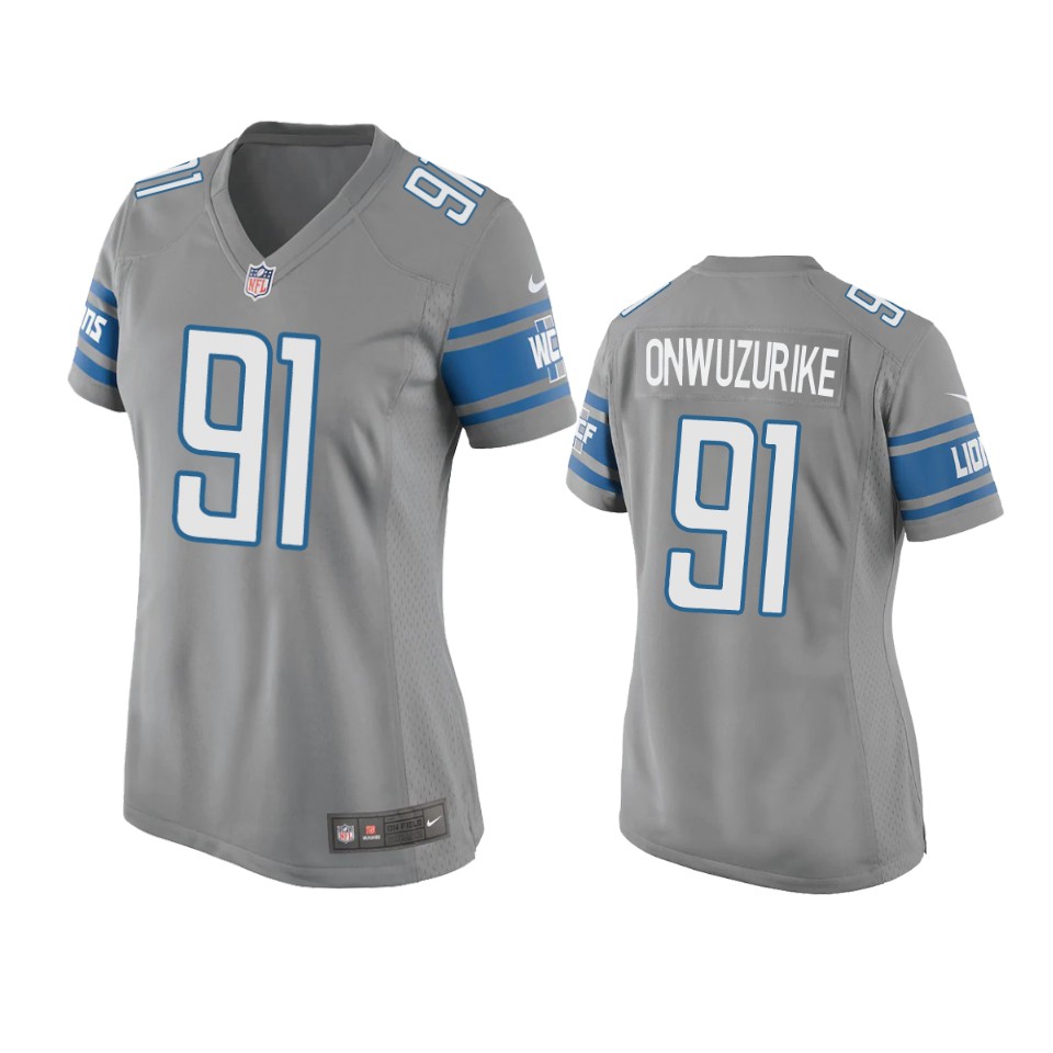 women lions levi onwuzurike game silver jersey