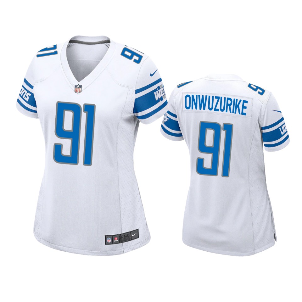 women lions levi onwuzurike game white jersey