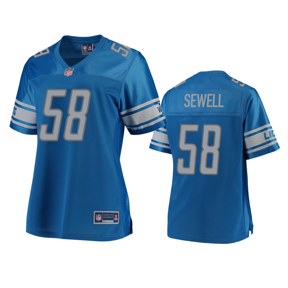 women lions penei sewell blue pro line jersey