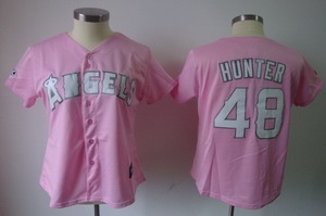 women los angeles angels 48 hunter pink jerseys