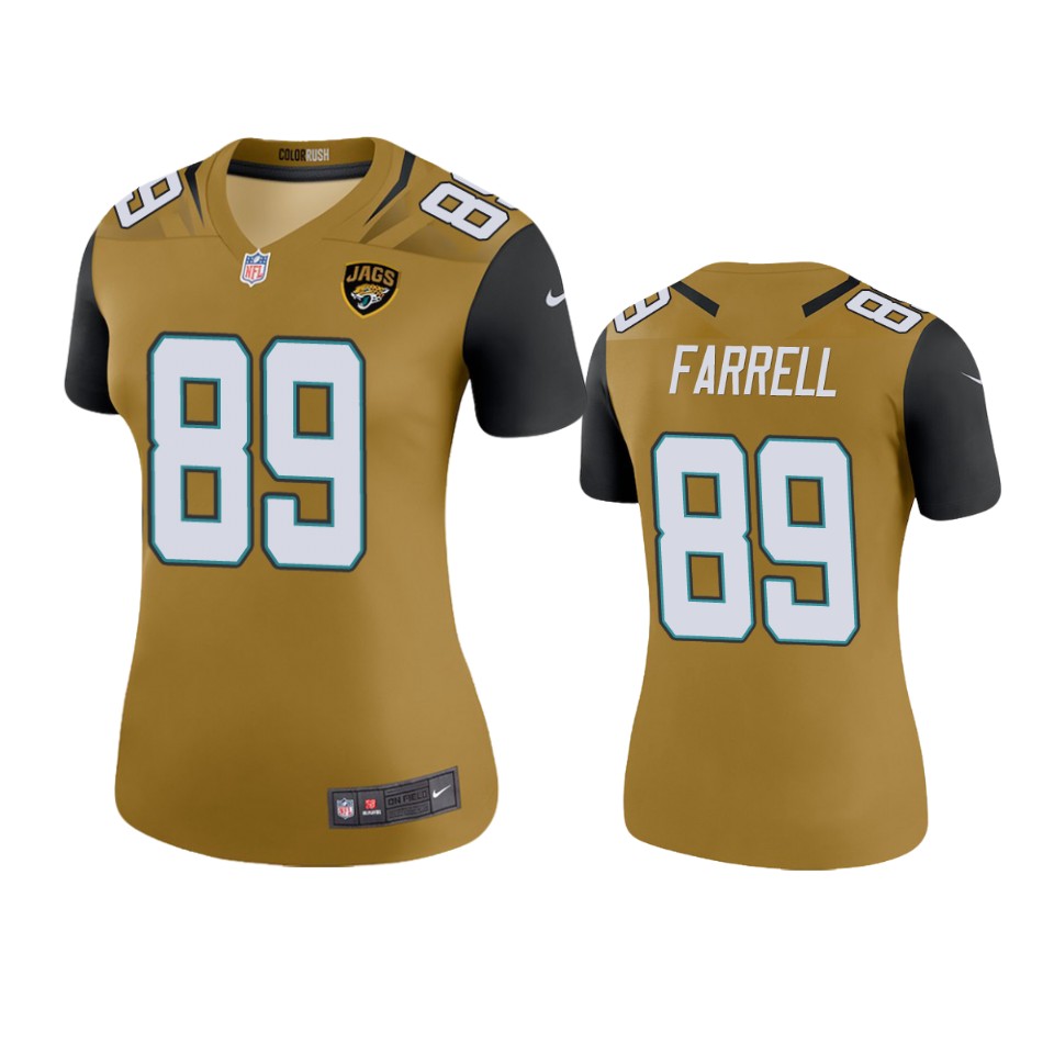 women luke farrell jaguars gold color rush legend jersey