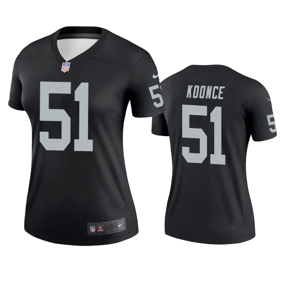 women malcolm koonce raiders black legend jersey 0a