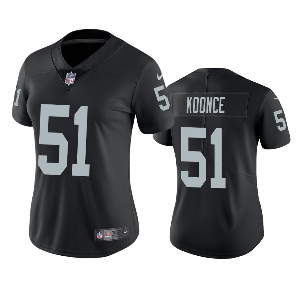 women malcolm koonce raiders black vapor limited jersey 0a