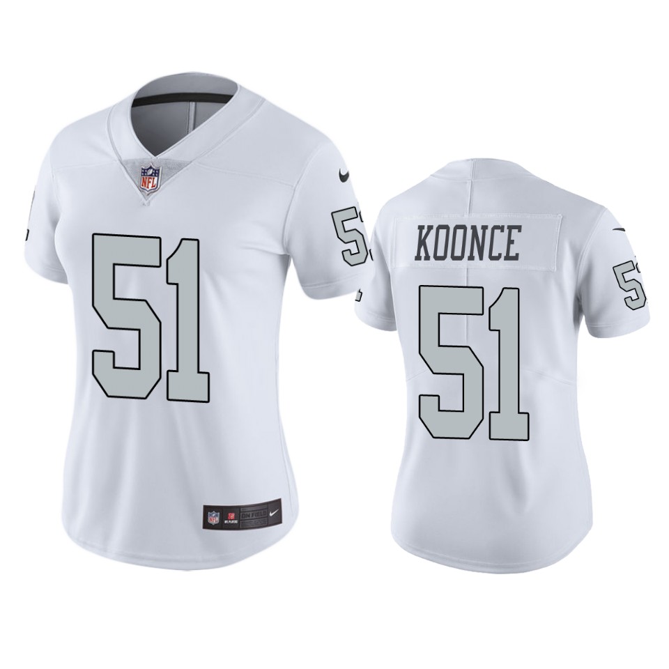women malcolm koonce raiders color rush limited white jersey