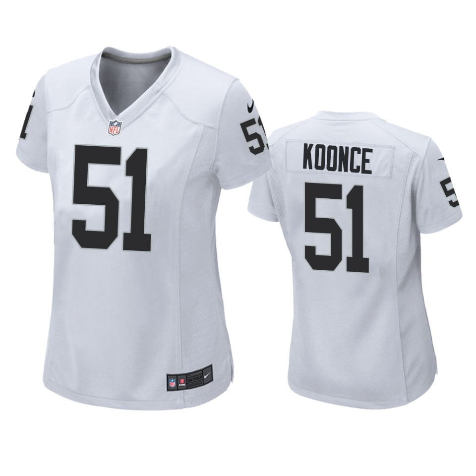 women malcolm koonce raiders game white jersey
