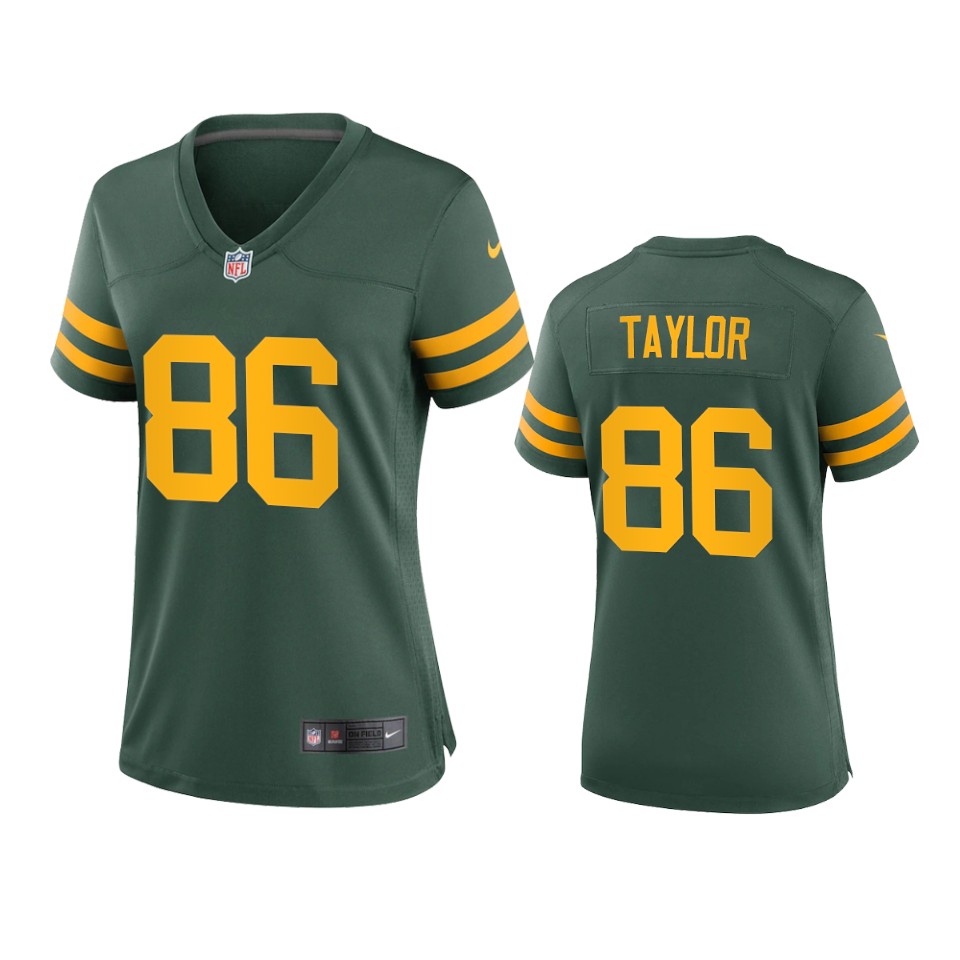 women malik taylor packers alternate game green jersey