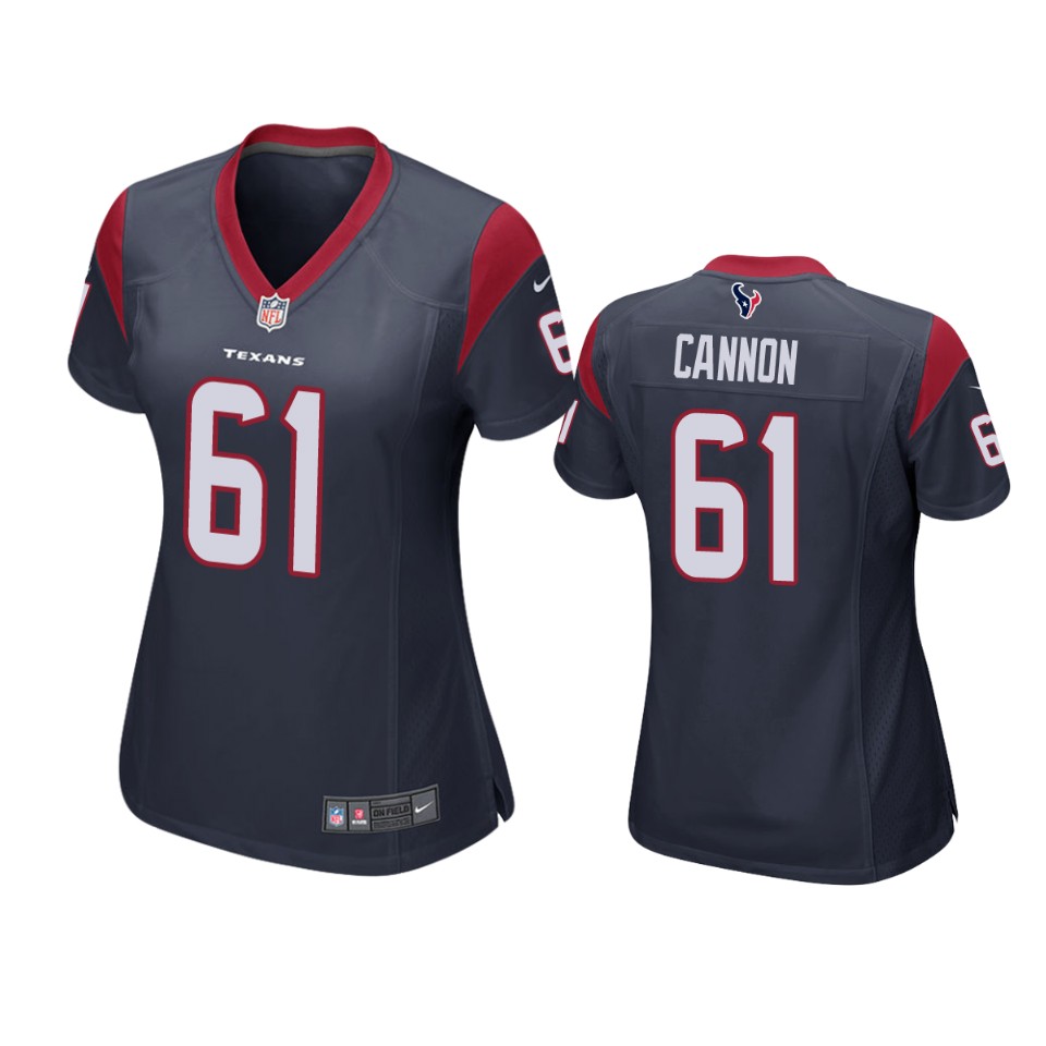 women marcus cannon texans game navy jersey