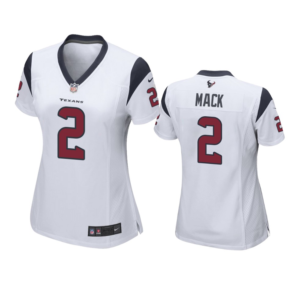 women marlon mack texans game white jersey