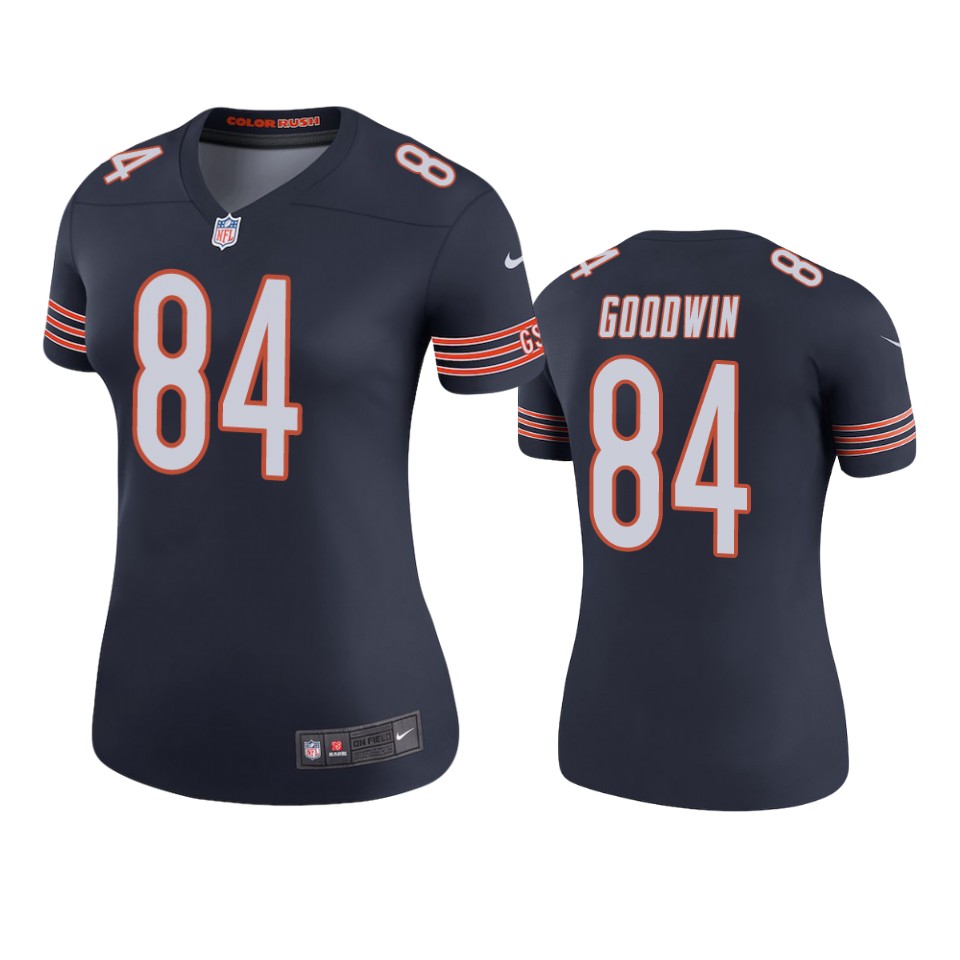 women marquise goodwin bears color rush legend navy jersey