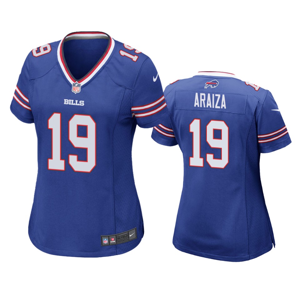 women matt araiza bills game royal jersey