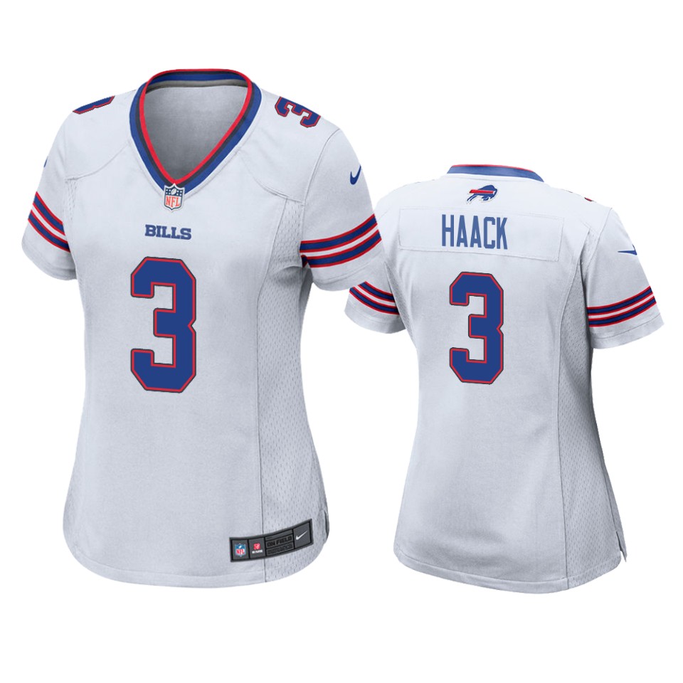 women matt haack bills white game jersey