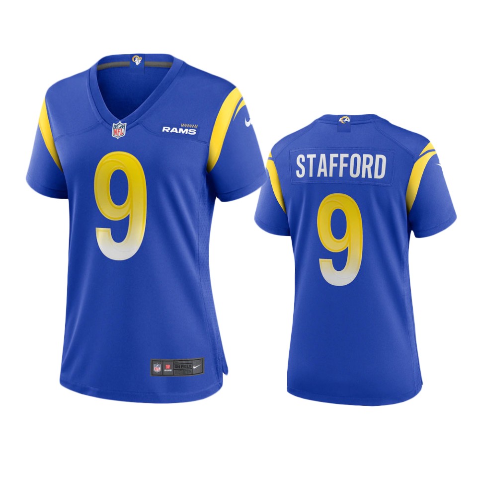 women matthew stafford rams royal game jersey 1a