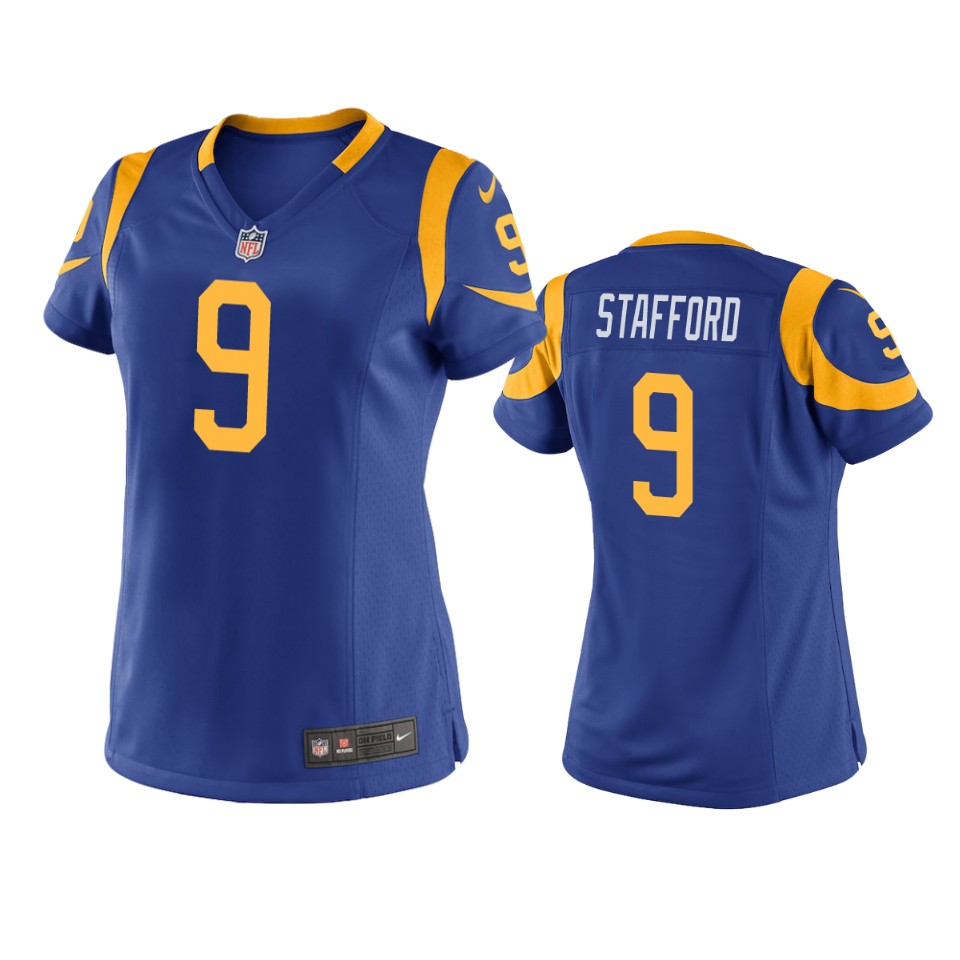 women matthew stafford rams royal game jersey