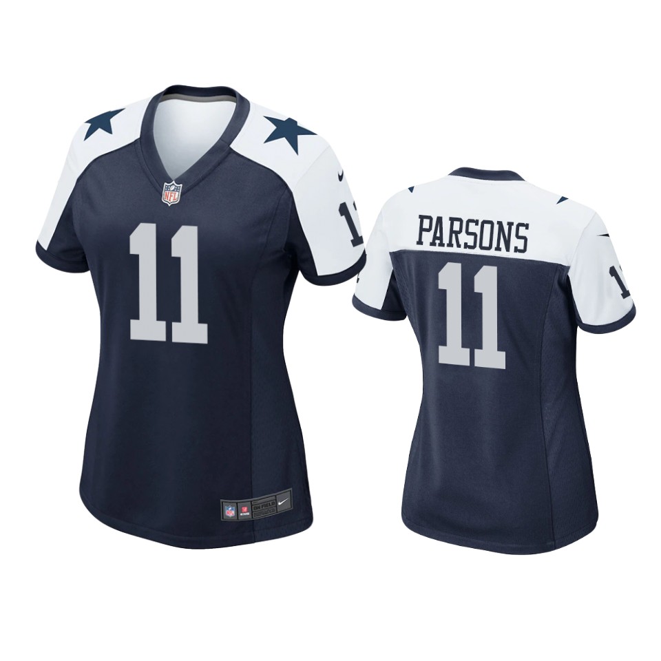 women micah parsons cowboys alternate game navy jersey