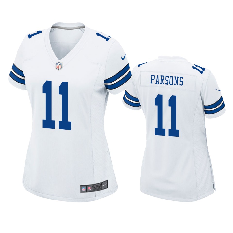 women micah parsons cowboys game white jersey