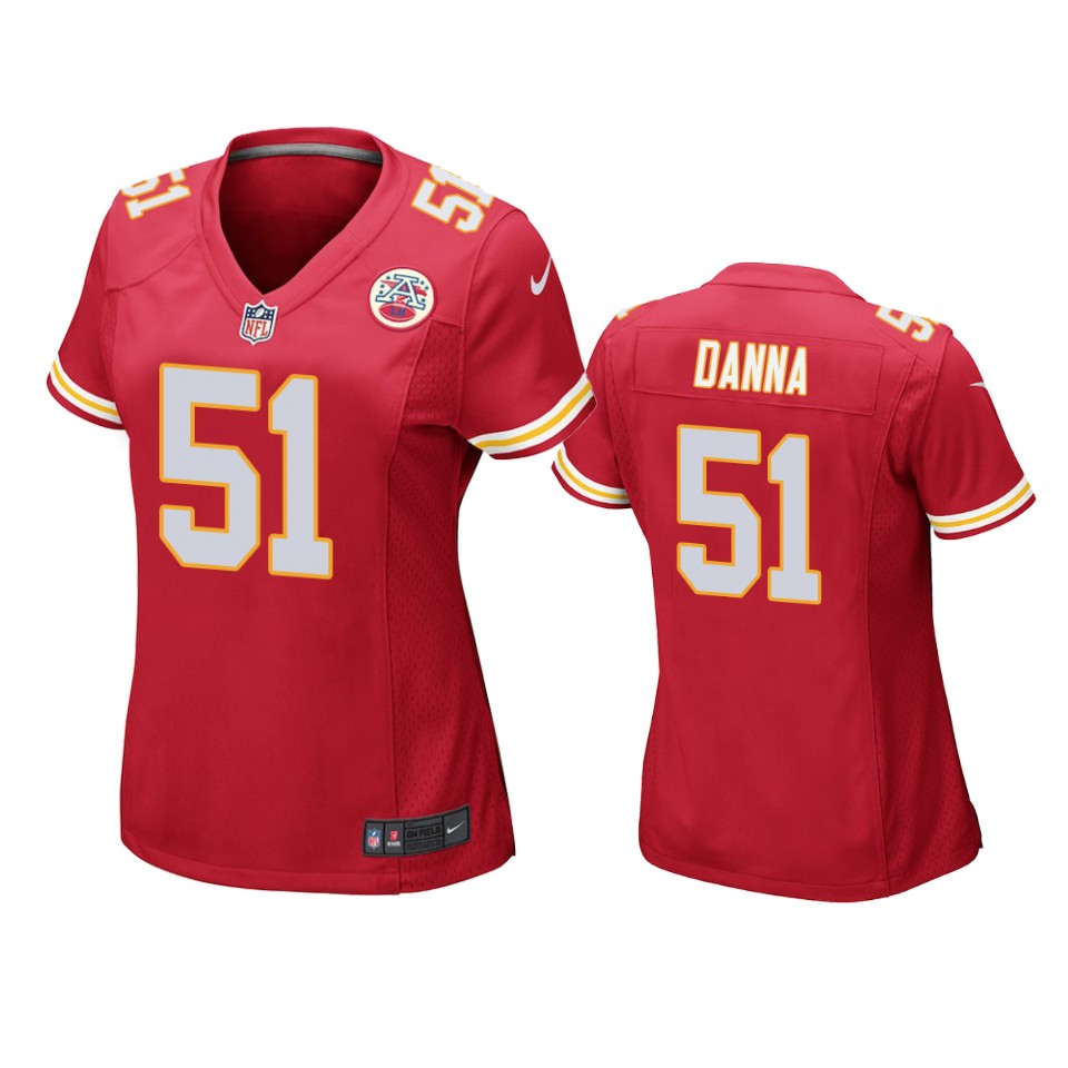 women michael danna chiefs red game jersey