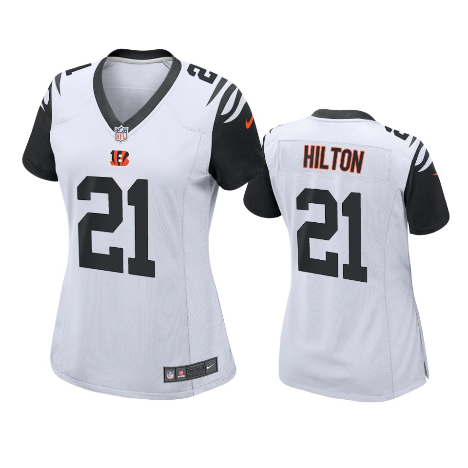 women mike hilton bengals alternate game white jersey
