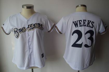 women milwaukee brewers jerseys 23 rickie weeks white jersey