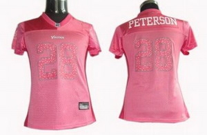 women minnesota vikings 28 adrian peterson jerseys pink