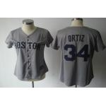 women mlb jerseys boston red sox #34 ortiz grey