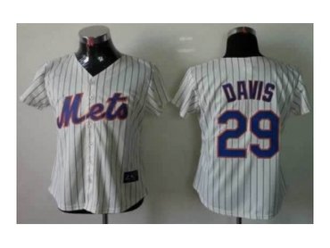women mlb jerseys new york mets #29 davis cream(blue strip)
