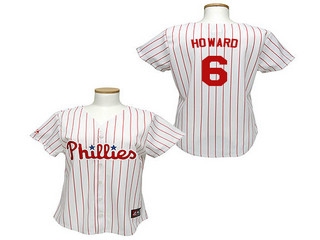 women mlb jerseys philadephia phillies 6# howard jerseys (1)